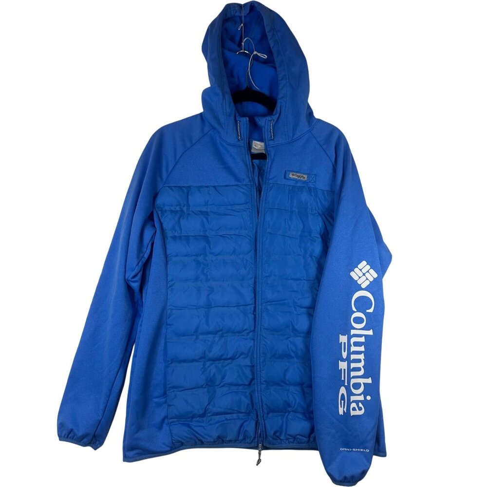 Women’s Columbia Omni Shield Jacket Puffer Coat w/ Fleece Sleeves Midweight XL - Picture 2 of 13